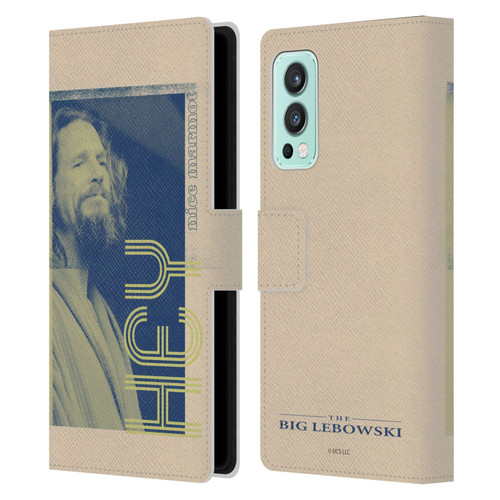 The Big Lebowski Graphics The Dude Leather Book Wallet Case Cover For OnePlus Nord 2 5G