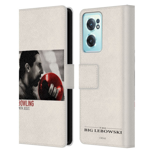 The Big Lebowski Graphics Bowling With Jesus Leather Book Wallet Case Cover For OnePlus Nord CE 2 5G