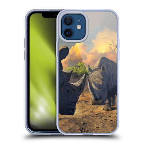 Vincent Hie Key Art Rhino Stand Off Soft Gel Case for Apple iPhone 12 / iPhone 12 Pro