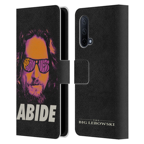 The Big Lebowski Graphics The Dude Neon Leather Book Wallet Case Cover For OnePlus Nord CE 5G