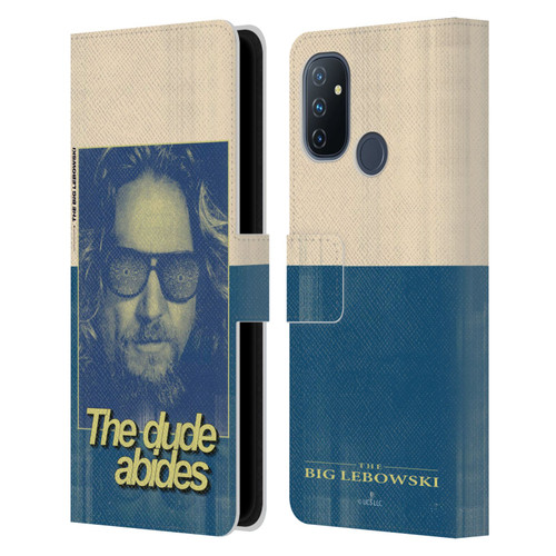 The Big Lebowski Graphics The Dude Abides Leather Book Wallet Case Cover For OnePlus Nord N100