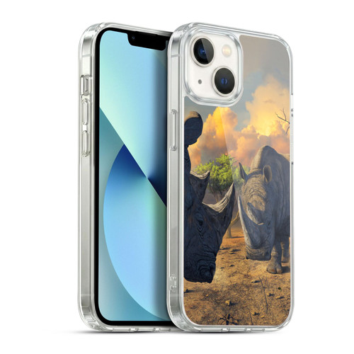 Vincent Hie Key Art Rhino Stand Off Soft Gel Case for Apple iPhone 13
