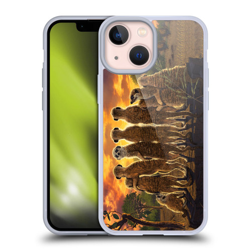 Vincent Hie Key Art Meerkat Family Soft Gel Case for Apple iPhone 13 Mini