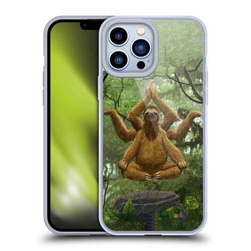 Vincent Hie Key Art Zen Sloth Soft Gel Case for Apple iPhone 13 Pro Max