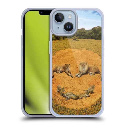 Vincent Hie Key Art A Lion Happiness Soft Gel Case for Apple iPhone 14