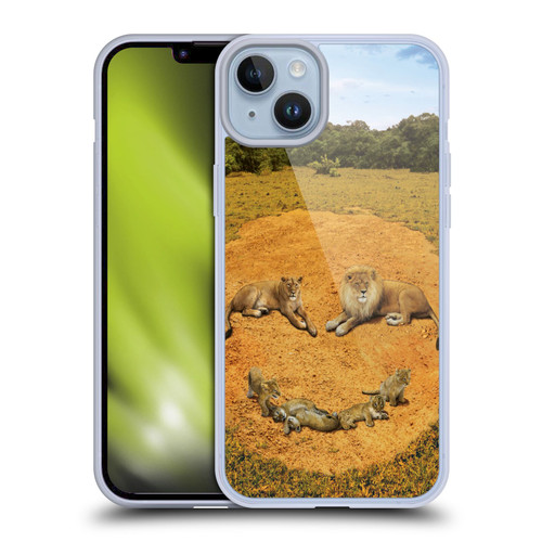 Vincent Hie Key Art A Lion Happiness Soft Gel Case for Apple iPhone 14 Plus