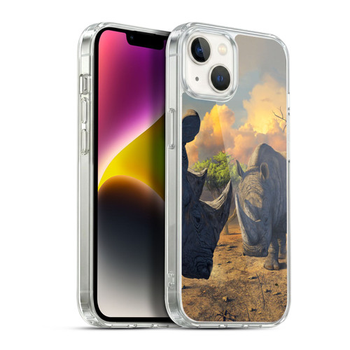 Vincent Hie Key Art Rhino Stand Off Soft Gel Case for Apple iPhone 14 Plus & MagSafe