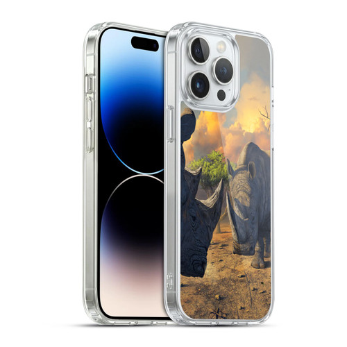 Vincent Hie Key Art Rhino Stand Off Soft Gel Case for Apple iPhone 14 Pro Max & MagSafe