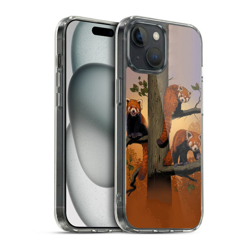 Vincent Hie Key Art Red Pandas Soft Gel Case for Apple iPhone 15 & MagSafe