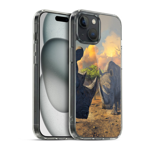 Vincent Hie Key Art Rhino Stand Off Soft Gel Case for Apple iPhone 15 & MagSafe