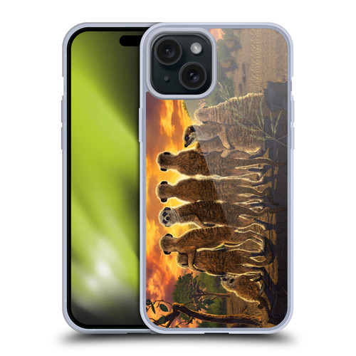 Vincent Hie Key Art Meerkat Family Soft Gel Case for Apple iPhone 15 Plus