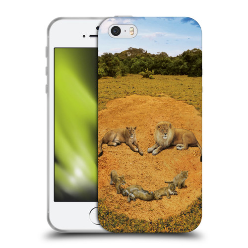 Vincent Hie Key Art A Lion Happiness Soft Gel Case for Apple iPhone 5 / 5s / iPhone SE 2016