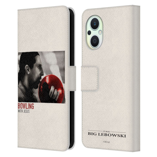 The Big Lebowski Graphics Bowling With Jesus Leather Book Wallet Case Cover For OPPO Reno8 Lite