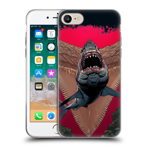 Vincent Hie Key Art Shark Soft Gel Case for Apple iPhone 7 / 8 / SE 2020 & 2022