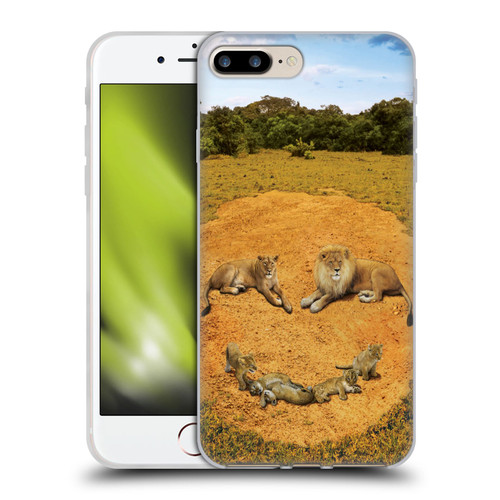 Vincent Hie Key Art A Lion Happiness Soft Gel Case for Apple iPhone 7 Plus / iPhone 8 Plus