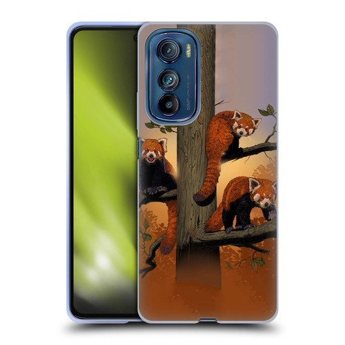 Vincent Hie Key Art Red Pandas Soft Gel Case for Motorola Edge 30