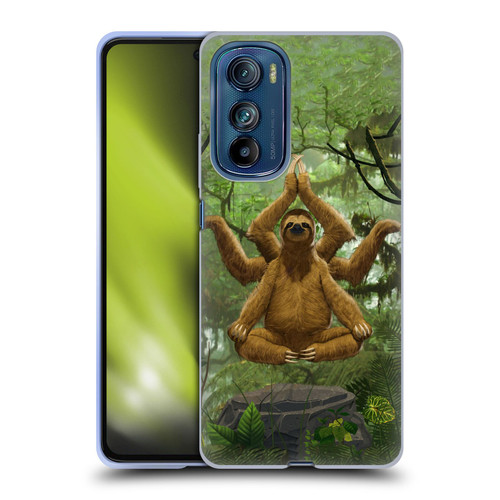 Vincent Hie Key Art Zen Sloth Soft Gel Case for Motorola Edge 30