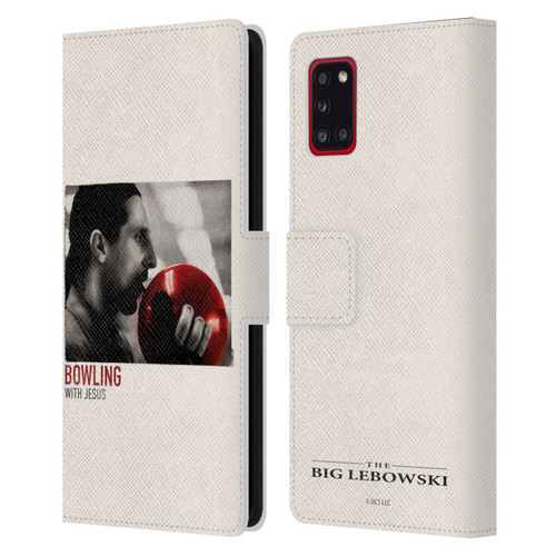 The Big Lebowski Graphics Bowling With Jesus Leather Book Wallet Case Cover For Samsung Galaxy A31 (2020)