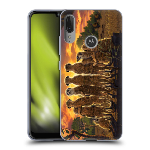 Vincent Hie Key Art Meerkat Family Soft Gel Case for Motorola Moto E6 Plus