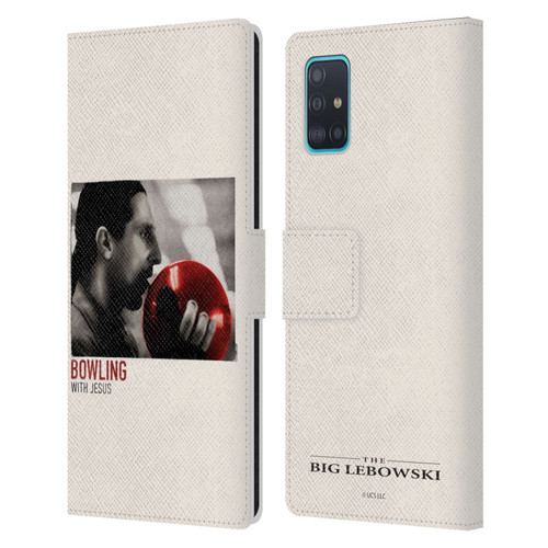 The Big Lebowski Graphics Bowling With Jesus Leather Book Wallet Case Cover For Samsung Galaxy A51 (2019)