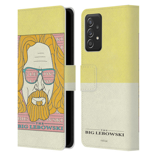 The Big Lebowski Graphics The Dude Head Leather Book Wallet Case Cover For Samsung Galaxy A53 5G (2022)