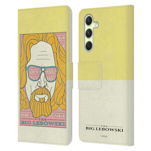 The Big Lebowski Graphics The Dude Head Leather Book Wallet Case Cover For Samsung Galaxy A54 5G