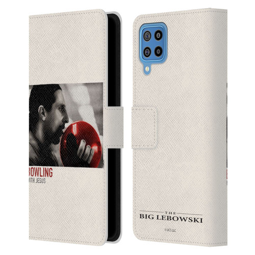 The Big Lebowski Graphics Bowling With Jesus Leather Book Wallet Case Cover For Samsung Galaxy F22 (2021)