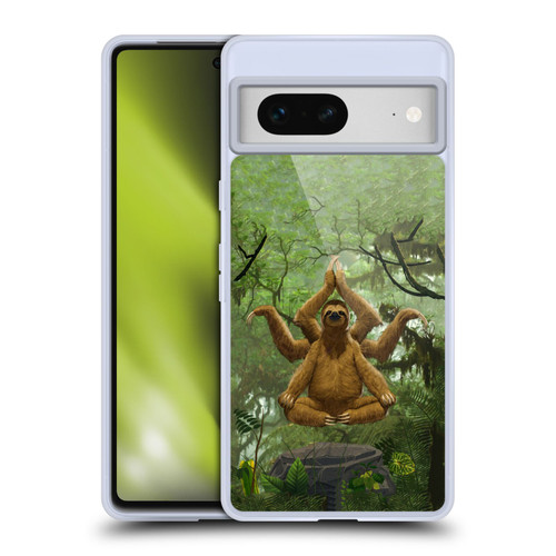 Vincent Hie Key Art Zen Sloth Soft Gel Case for Google Pixel 7