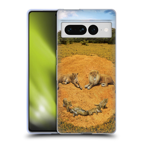 Vincent Hie Key Art A Lion Happiness Soft Gel Case for Google Pixel 7 Pro