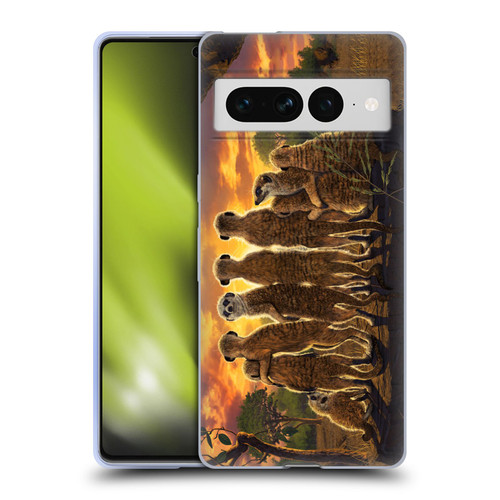 Vincent Hie Key Art Meerkat Family Soft Gel Case for Google Pixel 7 Pro