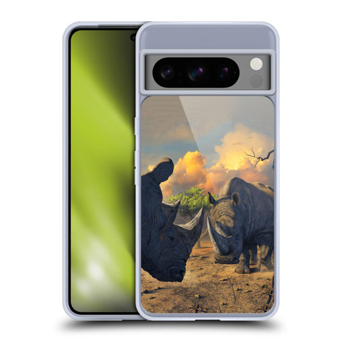 Vincent Hie Key Art Rhino Stand Off Soft Gel Case for Google Pixel 8 Pro