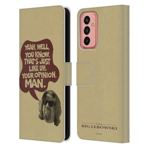 The Big Lebowski Graphics The Dude Opinion Leather Book Wallet Case Cover For Samsung Galaxy M13 (2022)