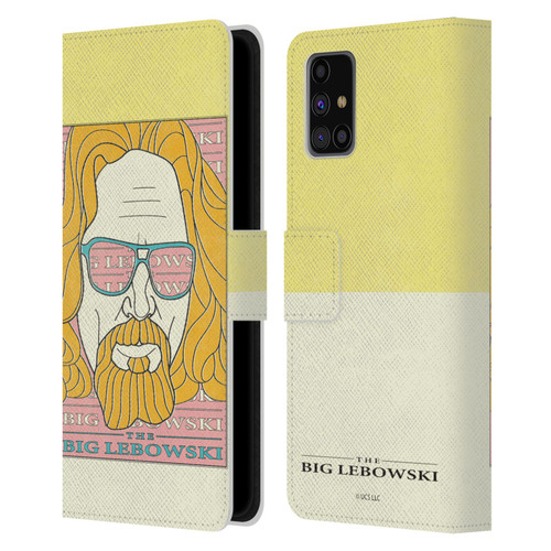 The Big Lebowski Graphics The Dude Head Leather Book Wallet Case Cover For Samsung Galaxy M31s (2020)