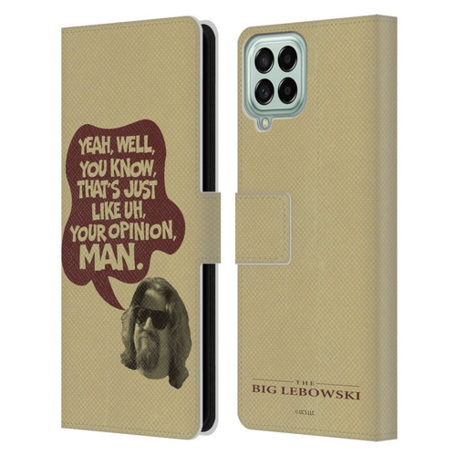 The Big Lebowski Graphics The Dude Opinion Leather Book Wallet Case Cover For Samsung Galaxy M53 (2022)