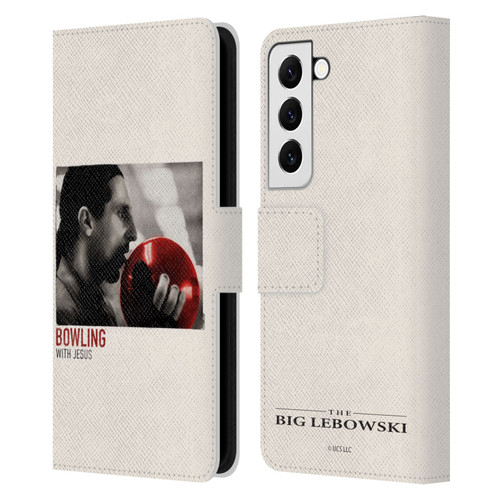 The Big Lebowski Graphics Bowling With Jesus Leather Book Wallet Case Cover For Samsung Galaxy S22 5G