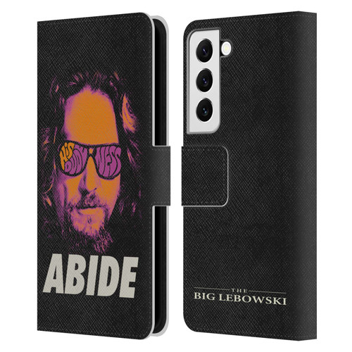 The Big Lebowski Graphics The Dude Neon Leather Book Wallet Case Cover For Samsung Galaxy S22 5G