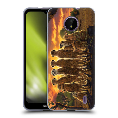 Vincent Hie Key Art Meerkat Family Soft Gel Case for Nokia C10 / C20