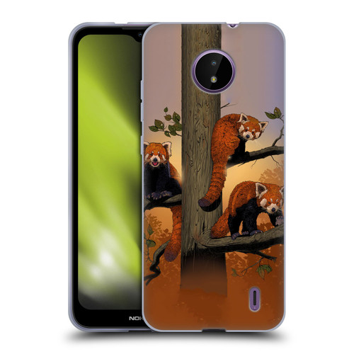 Vincent Hie Key Art Red Pandas Soft Gel Case for Nokia C10 / C20
