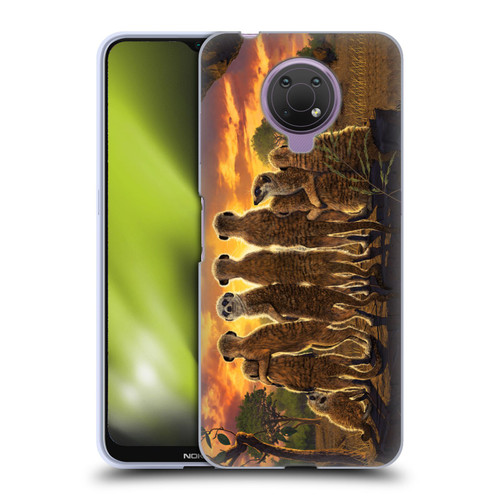 Vincent Hie Key Art Meerkat Family Soft Gel Case for Nokia G10