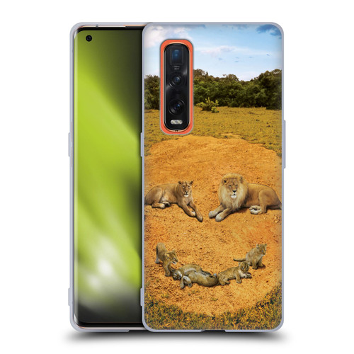 Vincent Hie Key Art A Lion Happiness Soft Gel Case for OPPO Find X2 Pro 5G