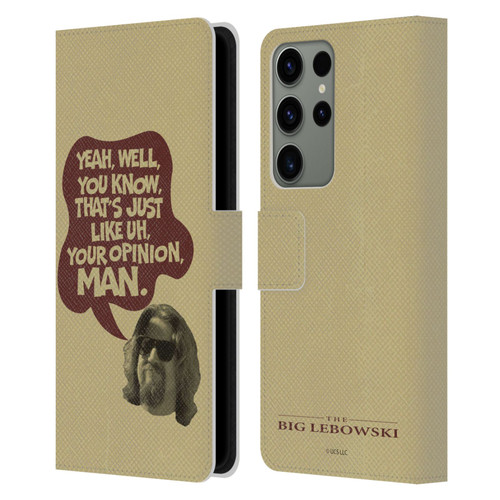 The Big Lebowski Graphics The Dude Opinion Leather Book Wallet Case Cover For Samsung Galaxy S23 Ultra 5G