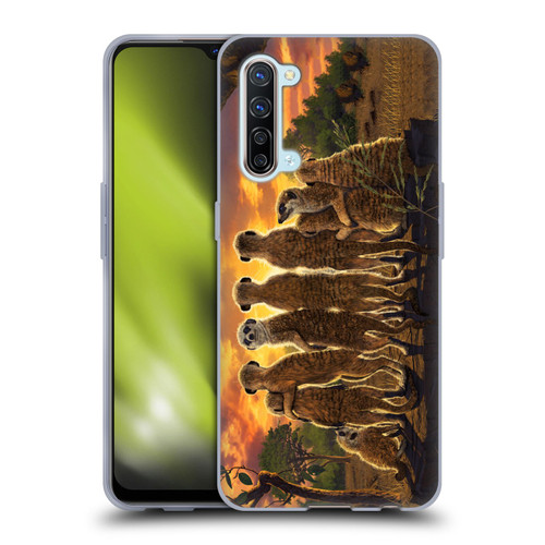 Vincent Hie Key Art Meerkat Family Soft Gel Case for OPPO Find X2 Lite 5G