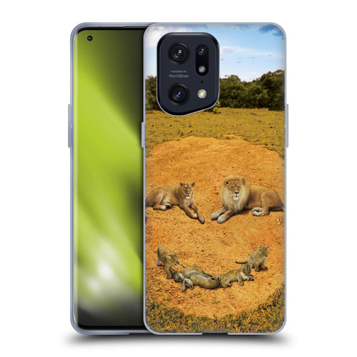 Vincent Hie Key Art A Lion Happiness Soft Gel Case for OPPO Find X5 Pro