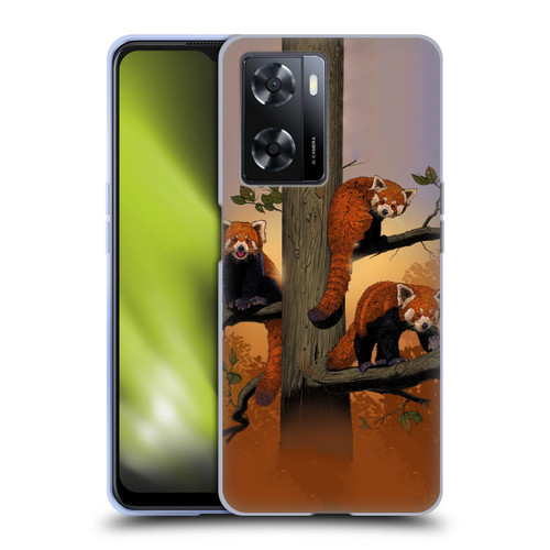 Vincent Hie Key Art Red Pandas Soft Gel Case for OPPO A57s