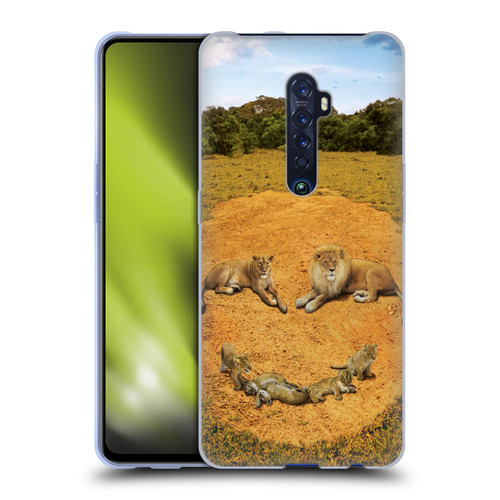 Vincent Hie Key Art A Lion Happiness Soft Gel Case for OPPO Reno 2
