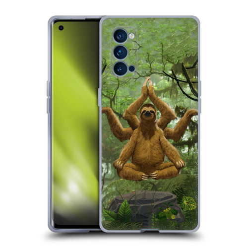 Vincent Hie Key Art Zen Sloth Soft Gel Case for OPPO Reno 4 Pro 5G