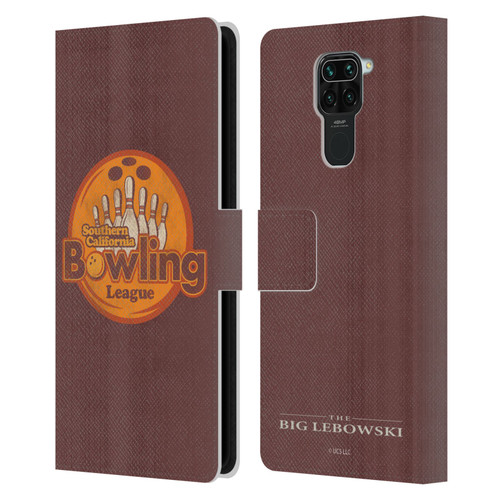 The Big Lebowski Graphics Bowling Leather Book Wallet Case Cover For Xiaomi Redmi Note 9 / Redmi 10X 4G