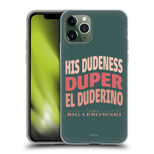 The Big Lebowski Retro El Duderino Soft Gel Case for Apple iPhone 11 Pro