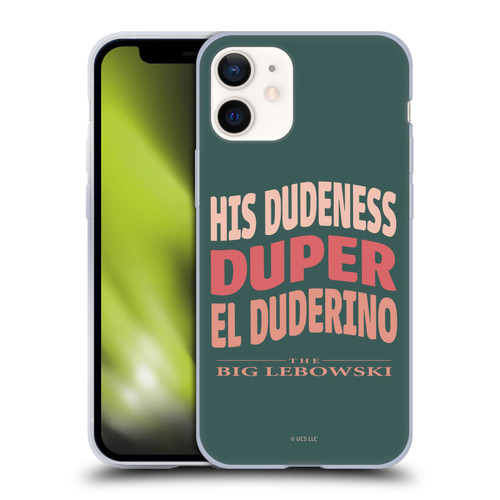 The Big Lebowski Retro El Duderino Soft Gel Case for Apple iPhone 12 Mini