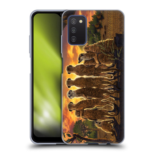 Vincent Hie Key Art Meerkat Family Soft Gel Case for Samsung Galaxy A03s (2021)